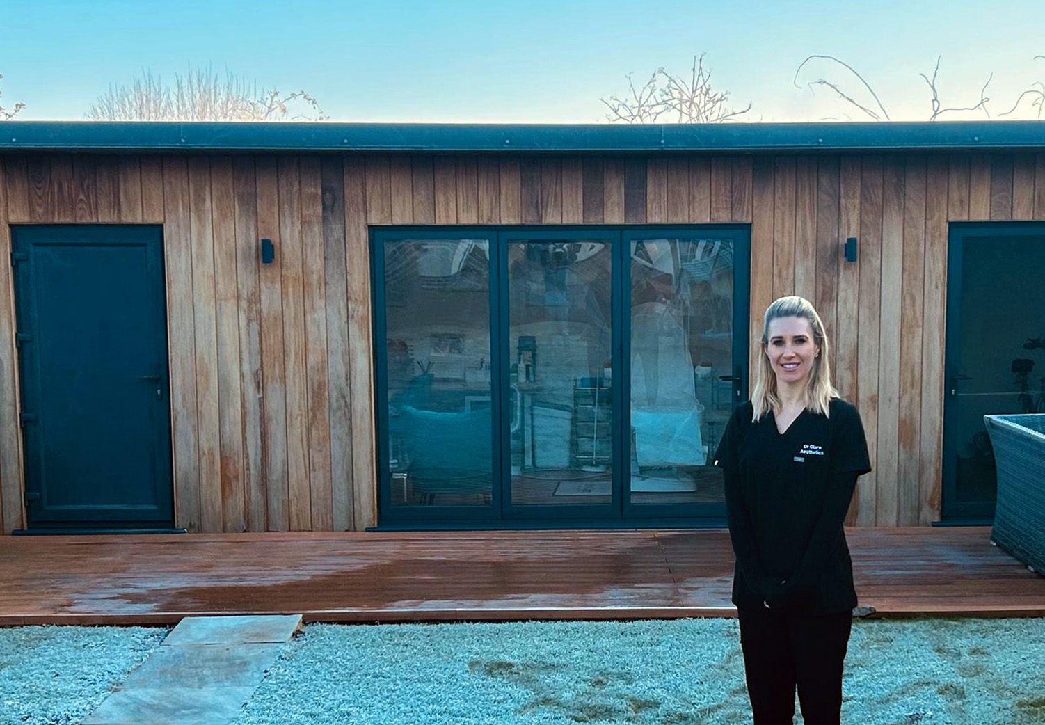 Dr Clare Aesthetics clinic exterior in winter